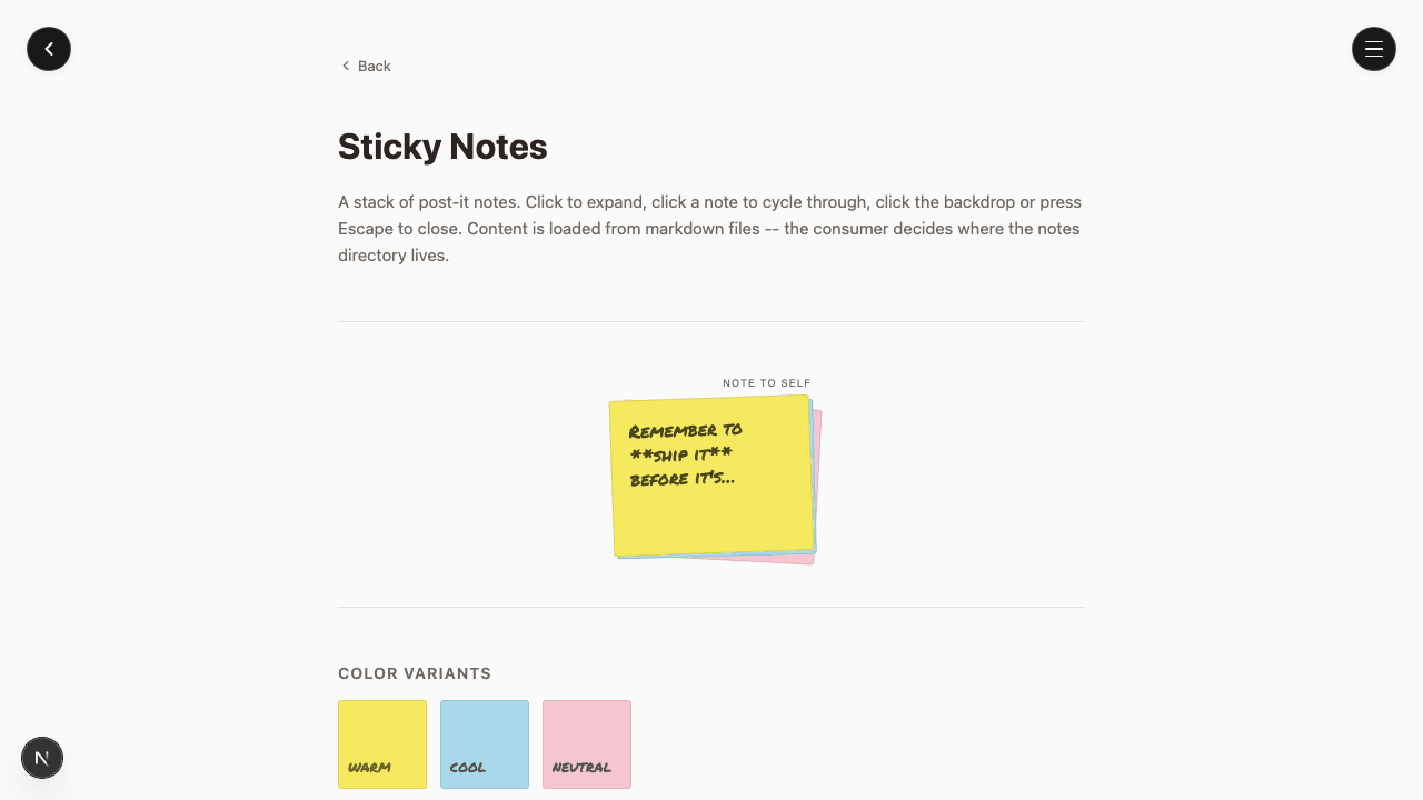 Sticky Notes